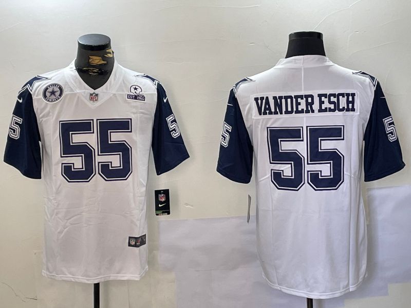 Men Dallas Cowboys 55 Vanderesch White 2024 Nike Limited NFL Jersey style 3
